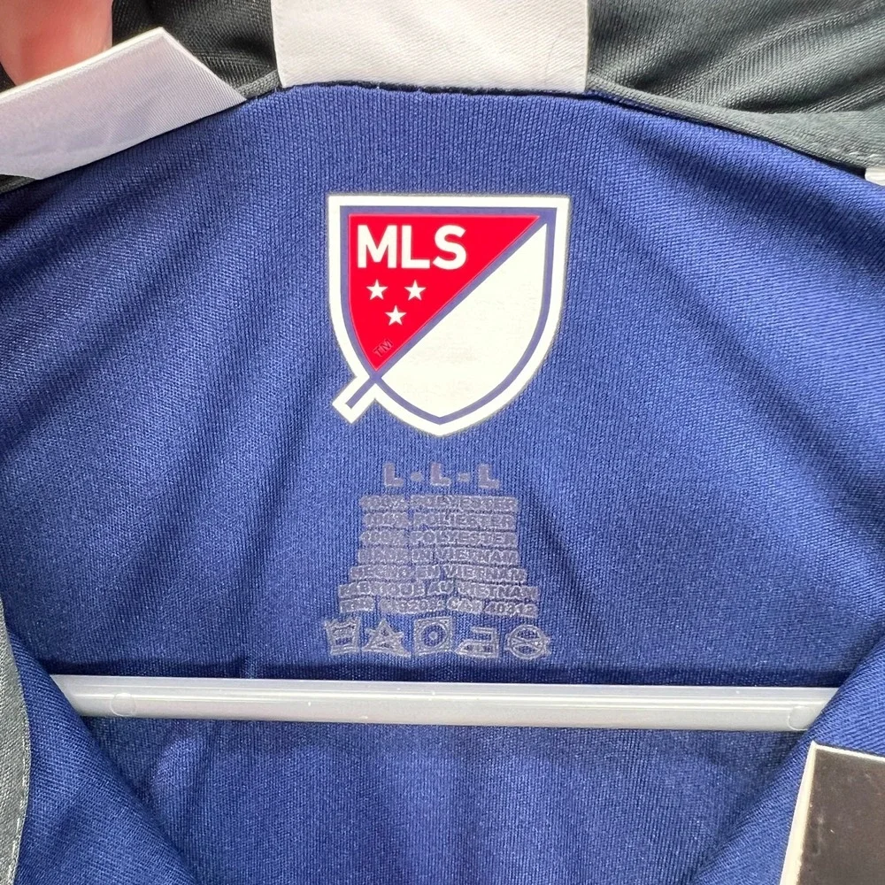 Adidas Chicago Fire Quarter Zip Mens Large Blue MLS Soccer Pullover Jacket NWT